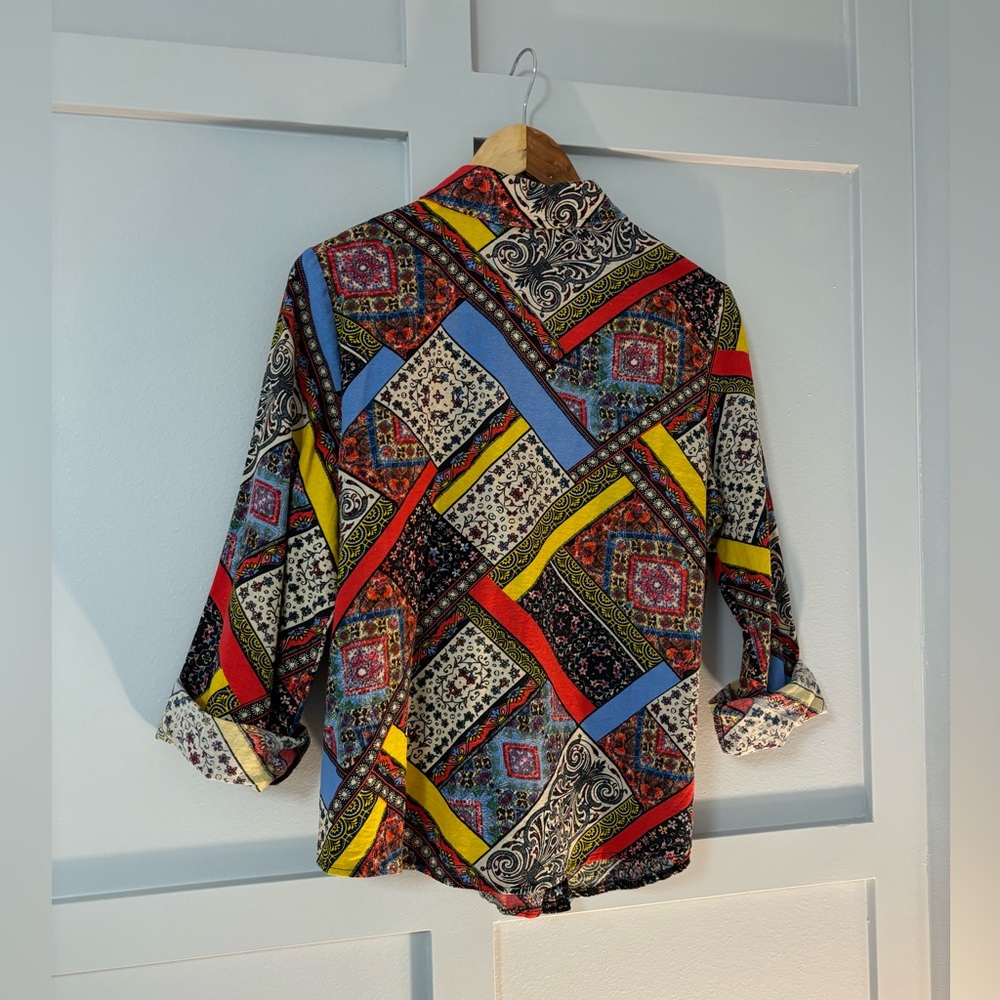 Bold and Unique Scarf Print Shirt - Picture 6 of 6